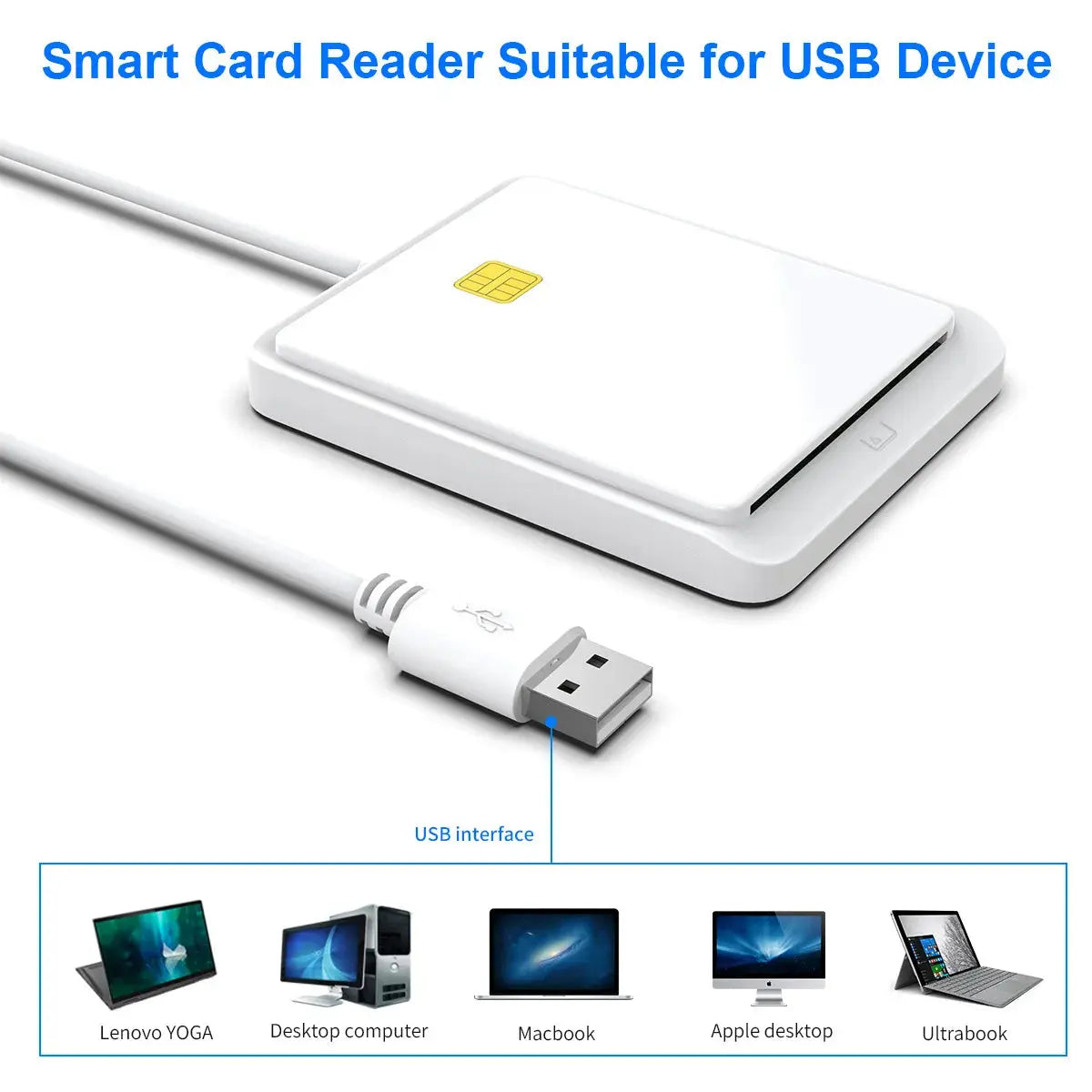 UTHAI CR317 Multifunctional Smart Card SIM Smart Card Reader Tax Declaration CAC ID Card Reader Combo Smart_Life_Tech