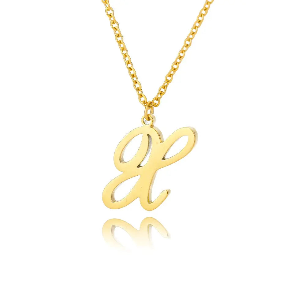 Dainty Initial Letter Necklaces For Women Gold Color Minimalist  Stainless Steel Initial Necklace Femme Wedding Jewelry Gift Smart_Life_Tech