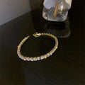 Stainless Steel Tennis Bracelets For Women Adjustable AAA Cubic Zirconia Crystal Choker Bead Chain Pendant Necklace Fine Jewelry Smart_Life_Tech