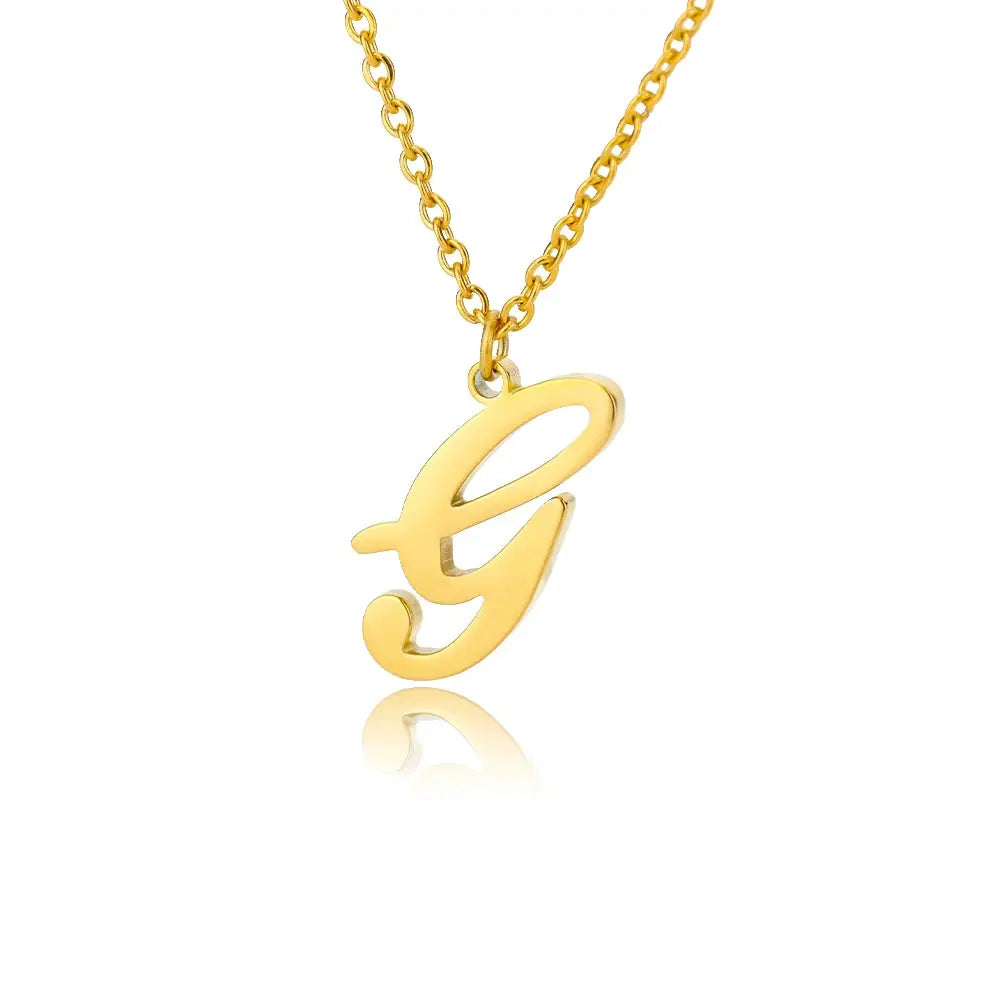 Dainty Initial Letter Necklaces For Women Gold Color Minimalist  Stainless Steel Initial Necklace Femme Wedding Jewelry Gift Smart_Life_Tech