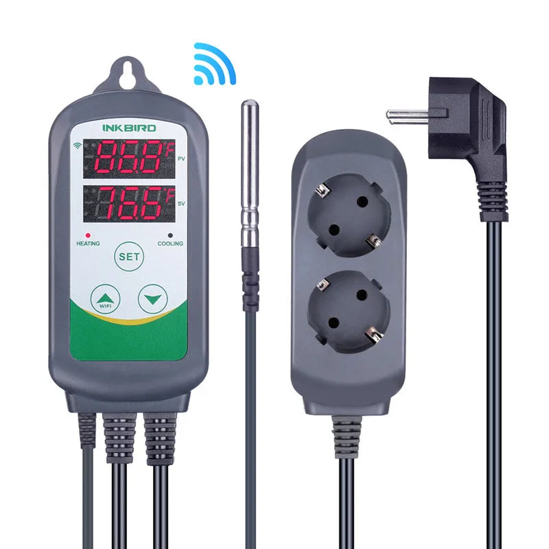 INKBIRD ITC-308 & 308WIFI EU Plug Digital Temperature Controller Thermostat Regulator Dual Relays Heating & Cooling Homebrewing