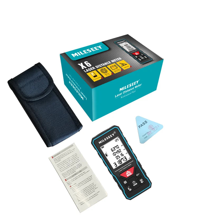 Mileseey MINI Laser Distance Meter X5 X6 Rangefinder Finder Handheld Trenas Measure Accurate Angle Calculate For Construction