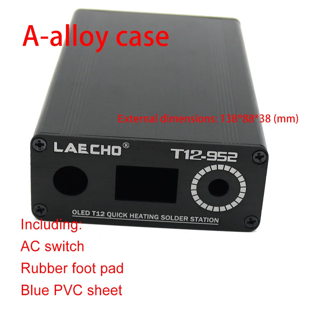 T12 STC-OLED soldering Station iron DIY parts kits T12-952 Digital Temperature Controller Soldering iron with Metal case