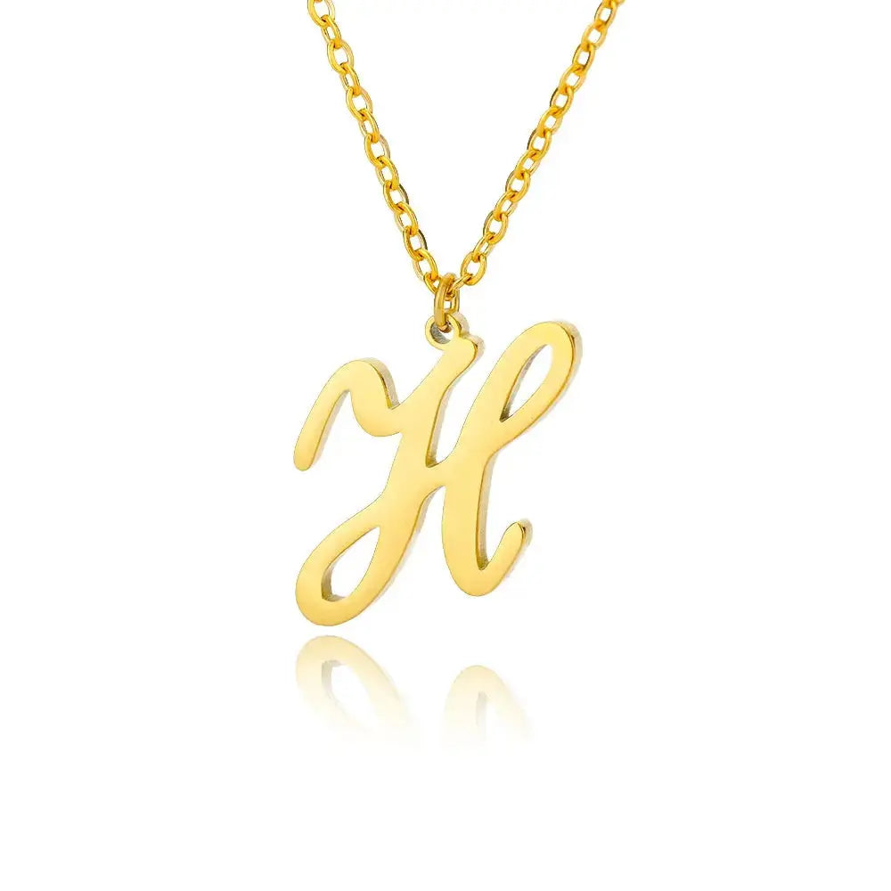 Dainty Initial Letter Necklaces For Women Gold Color Minimalist  Stainless Steel Initial Necklace Femme Wedding Jewelry Gift Smart_Life_Tech