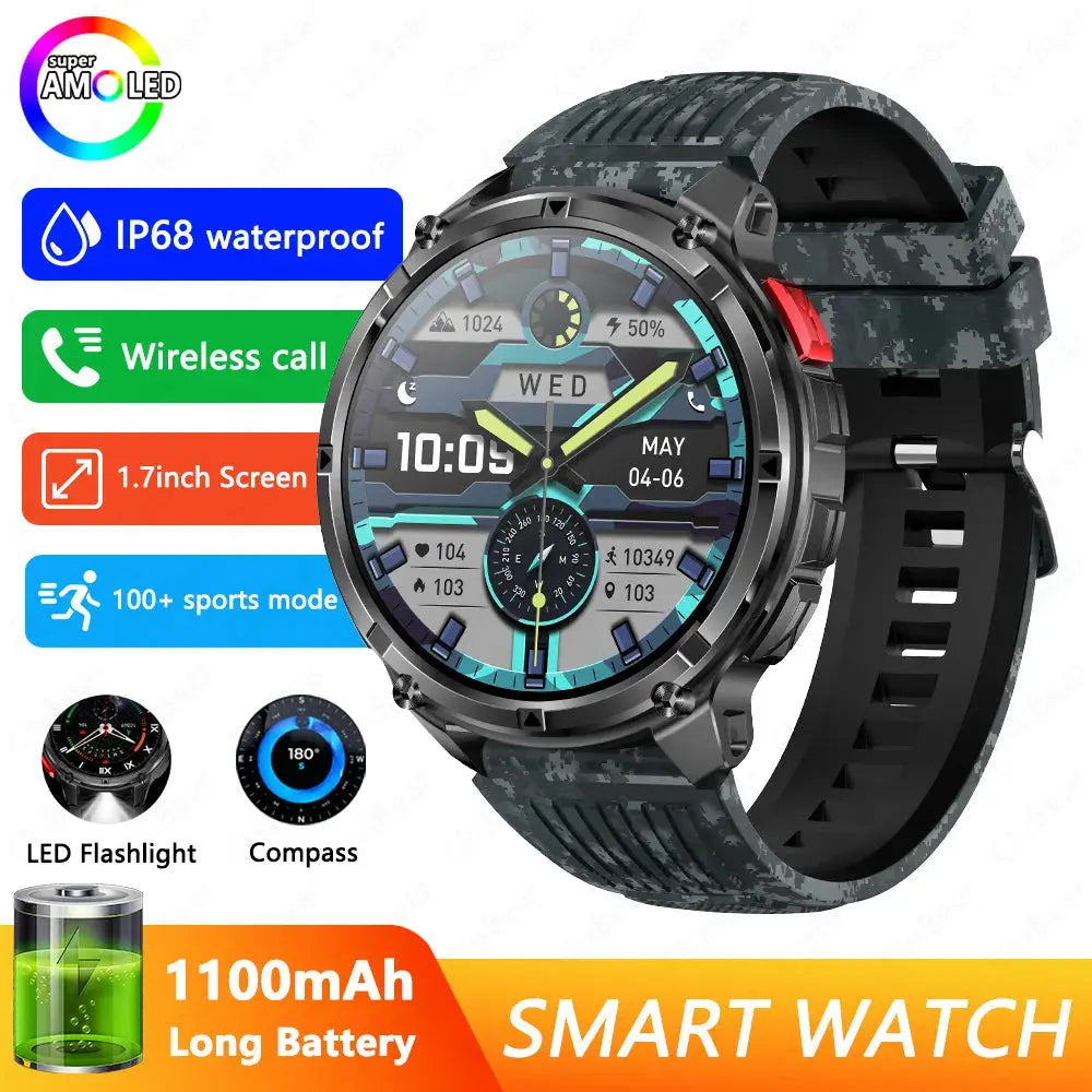 2026 New T-Rex3 Pro 1100mAh Battery Smart Watch GPS path 5ATM Waterproof Sports Run tracker Outdoors Compass Military Smartwatch Smart_Life_Tech