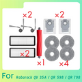 A24R 11 PCS For Roborock QV 35A / QR 798/ QR 598 Robot Vacuum Main Side Brush Mop Filter Dust Bags Durable & Easy To Install
