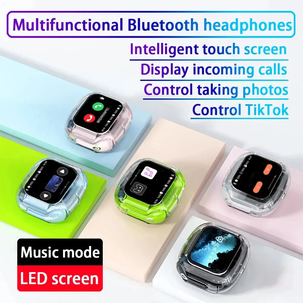 Air Max Wireless Bluetooth Intelligent touch screen-Display incoming calls-Control taking photos-Control TikTok-Noise reduction Smart_Life_Tech
