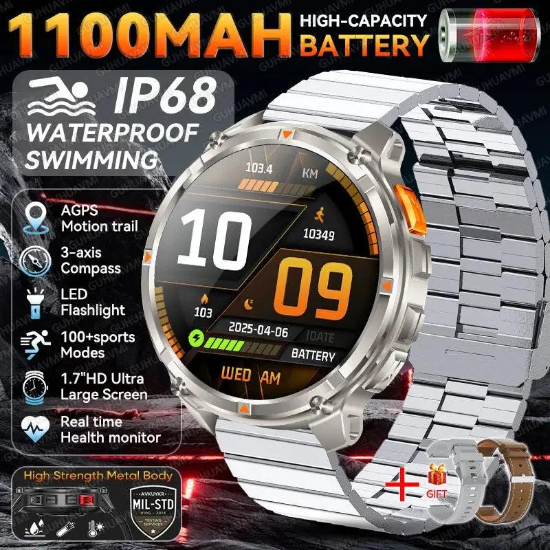 2026 New T-Rex3 Ultra 1100mAh Super Capacity Battery Adult Men Smart Watch 1.7" Large Screen Call 5ATM Waterproof Sports Watches Smart_Life_Tech