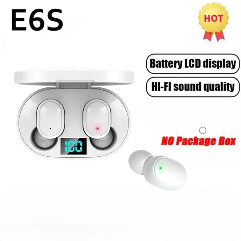 E6S Wireless Bluetooth Earphones TWS Bluetooth Headset Wireless Earbuds Noise Cancelling Earphones with Microphone Headphones Smart_Life_Tech