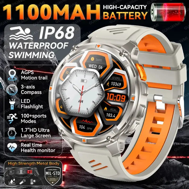 2026 New T-Rex3 Ultra 1100mAh Super Capacity Battery Adult Men Smart Watch 1.7" Large Screen Call 5ATM Waterproof Sports Watches Smart_Life_Tech