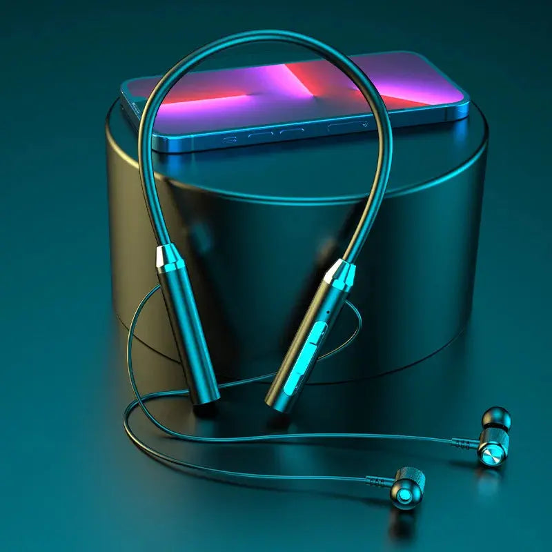 Wireless Bluetooth Earphones Neckband Headphones Gaming Stereo Sports Headset Halter Waterproof Magnetic Earbud with LED Display Smart_Life_Tech