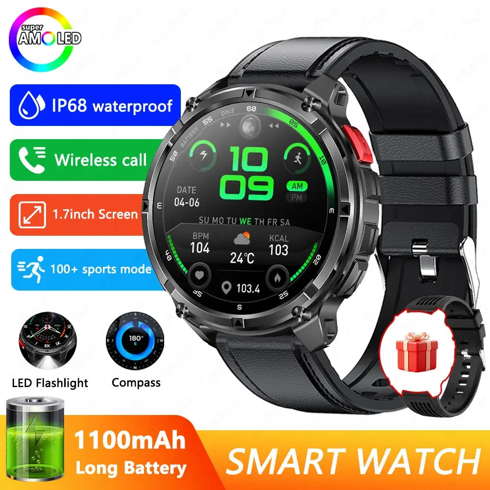 2026 New T-Rex3 Pro 1100mAh Battery Smart Watch GPS path 5ATM Waterproof Sports Run tracker Outdoors Compass Military Smartwatch Smart_Life_Tech