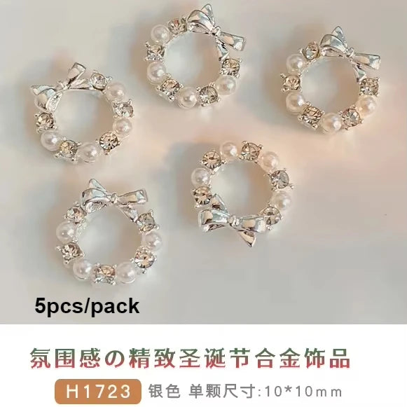 Ribbon Pearl Ball Nail Art Accessories Decorations Tools