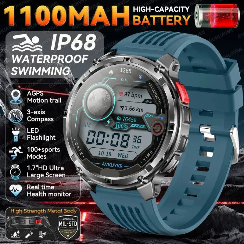 2026 New T-Rex3 Ultra 1100mAh Super Capacity Battery Adult Men Smart Watch 1.7" Large Screen Call 5ATM Waterproof Sports Watches Smart_Life_Tech