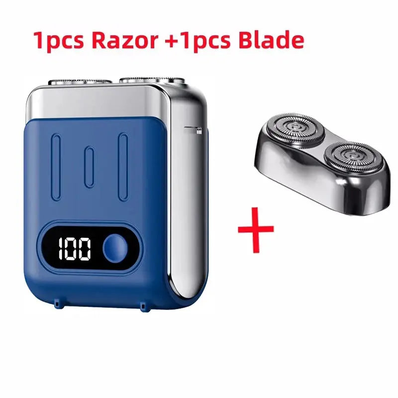 R20 Mini Electric Smart Shaver Shaver Digital Display Dual Blade Rechargeable Shaver Powerful Beard Trimmer Household Car Shaver Smart_Life_Tech