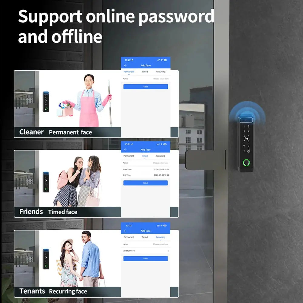 Multiple Platform TTlock TTHotel TTRenting Smart Lock Fingerprint & Face Recognition Access Control Keypad RFID IC Card Reader Smart_Life_Tech