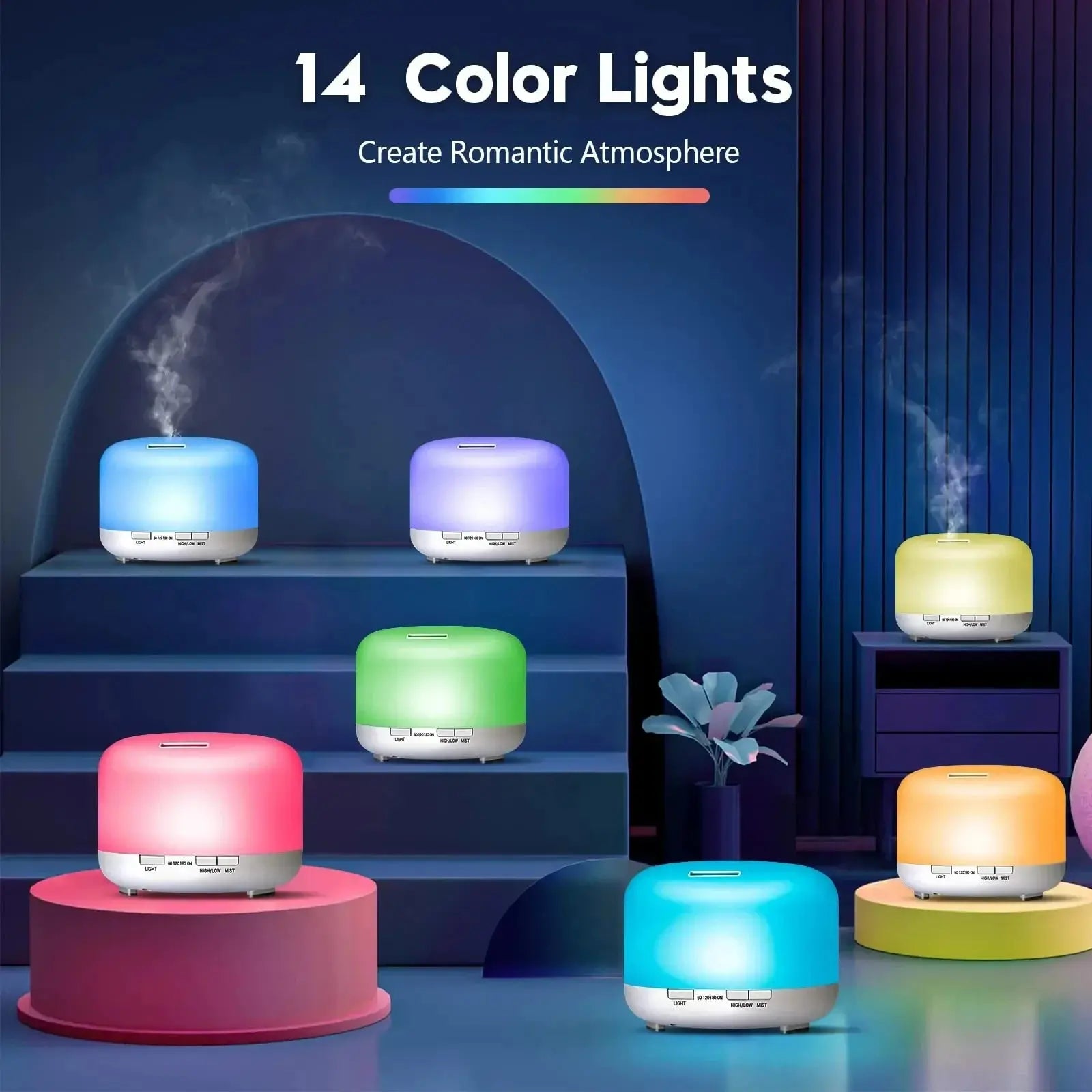 Air Humidifier Essential oil Diffuser 500ML Ultrasonic Cool Mist Maker Fogger USB Humidifier LED Lamp Aroma Diffuser Electric ﻿ Smart_Life_Tech