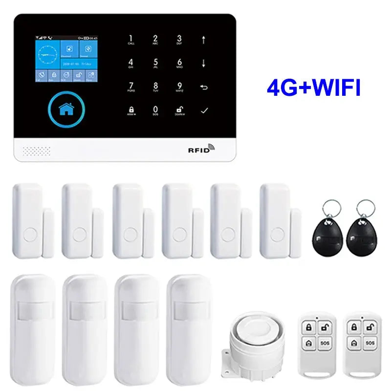 TAIBOAN PG103 2.4 inch Screen 4G WIFI GSM Home Bulgar Security System for Home 433MHz APP Control RFID Card with PIR Motion Smart_Life_Tech