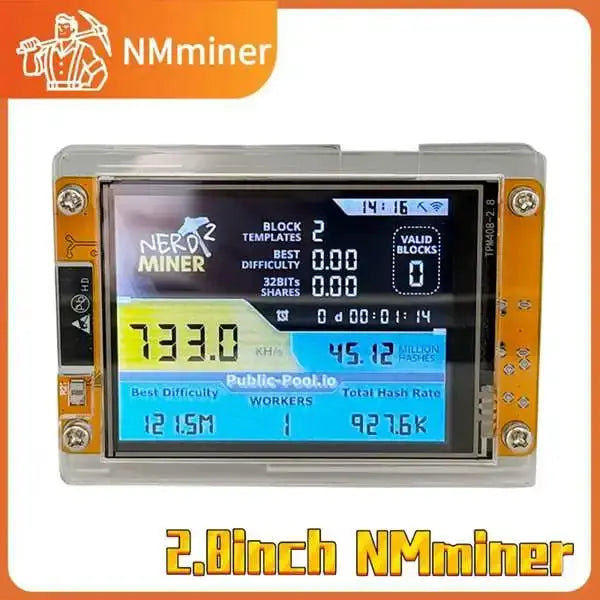 Brand New Nerdminer V3 2.8-Inch BTC Solo Lottery Nerd Miner Crypto Bitcoin Miner Solo Mining Machine SmartLifeTech