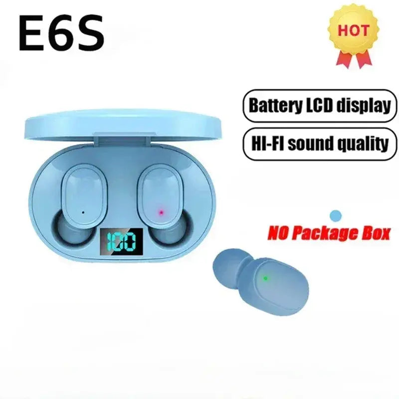 E6S Wireless Bluetooth Earphones TWS Bluetooth Headset Wireless Earbuds Noise Cancelling Earphones with Microphone Headphones Smart_Life_Tech