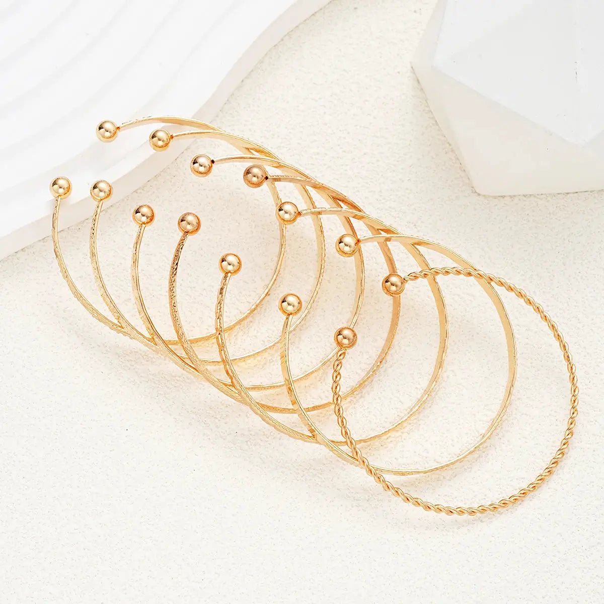 7 Pcs/Set Punk Gold Color Bracelets for Women SmartLifeTech