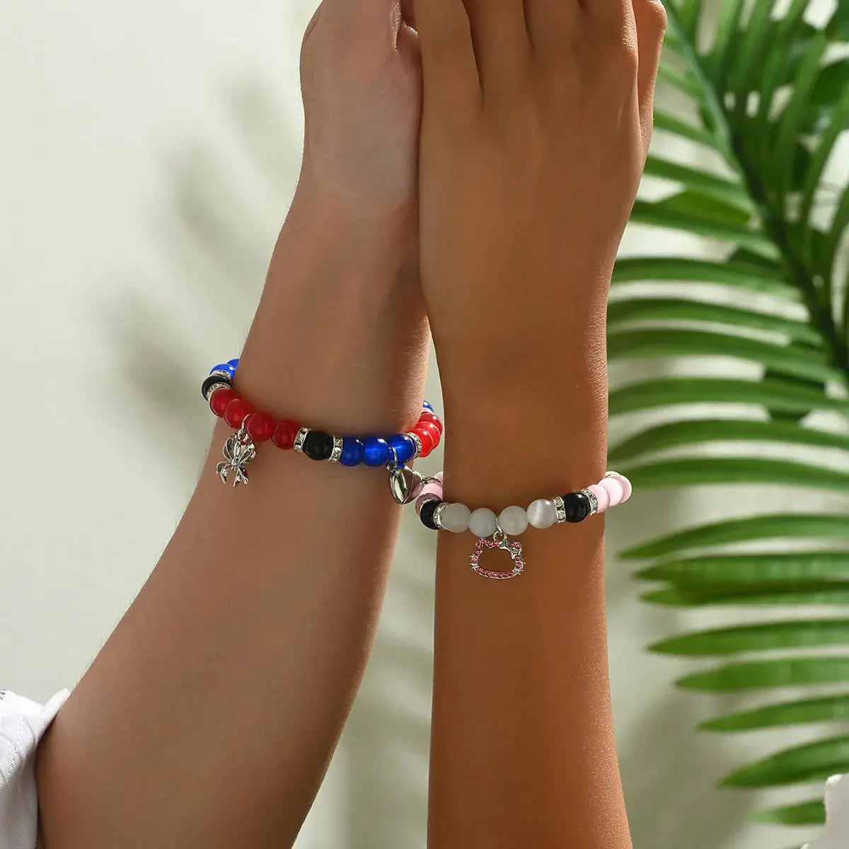 Bat Hello Cat Spider Friendship Bracelets Matching Bracelets for Couple Best Friends Bff Couple Bracelet Jewelry Gifts for Women Smart_Life_Tech