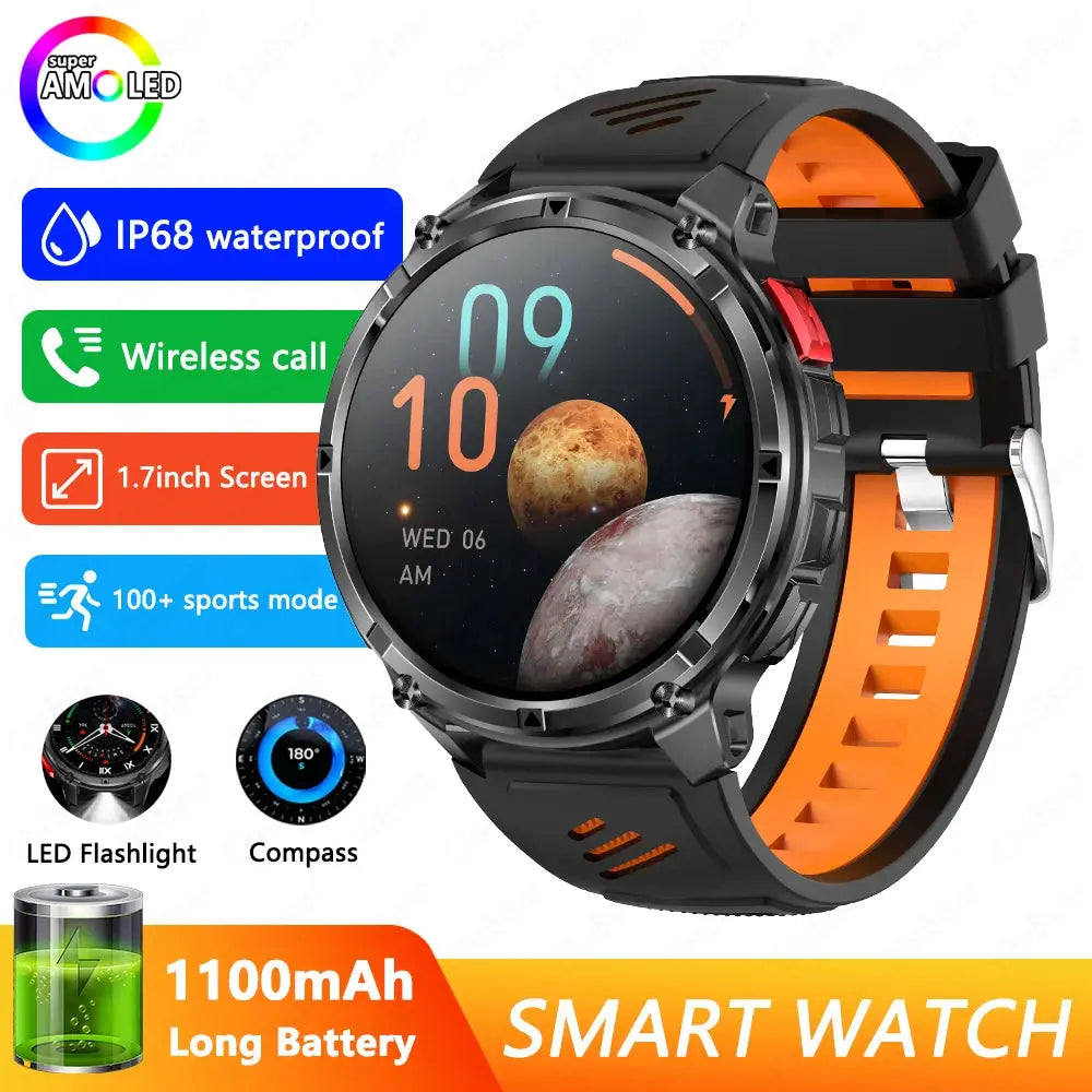 2026 New Military T-Rex3 Ultra 1100mAh Battery Smart Watch 5 ATM Waterproof Compass GPS Sports tracker Outdoors Smartwatches Smart_Life_Tech