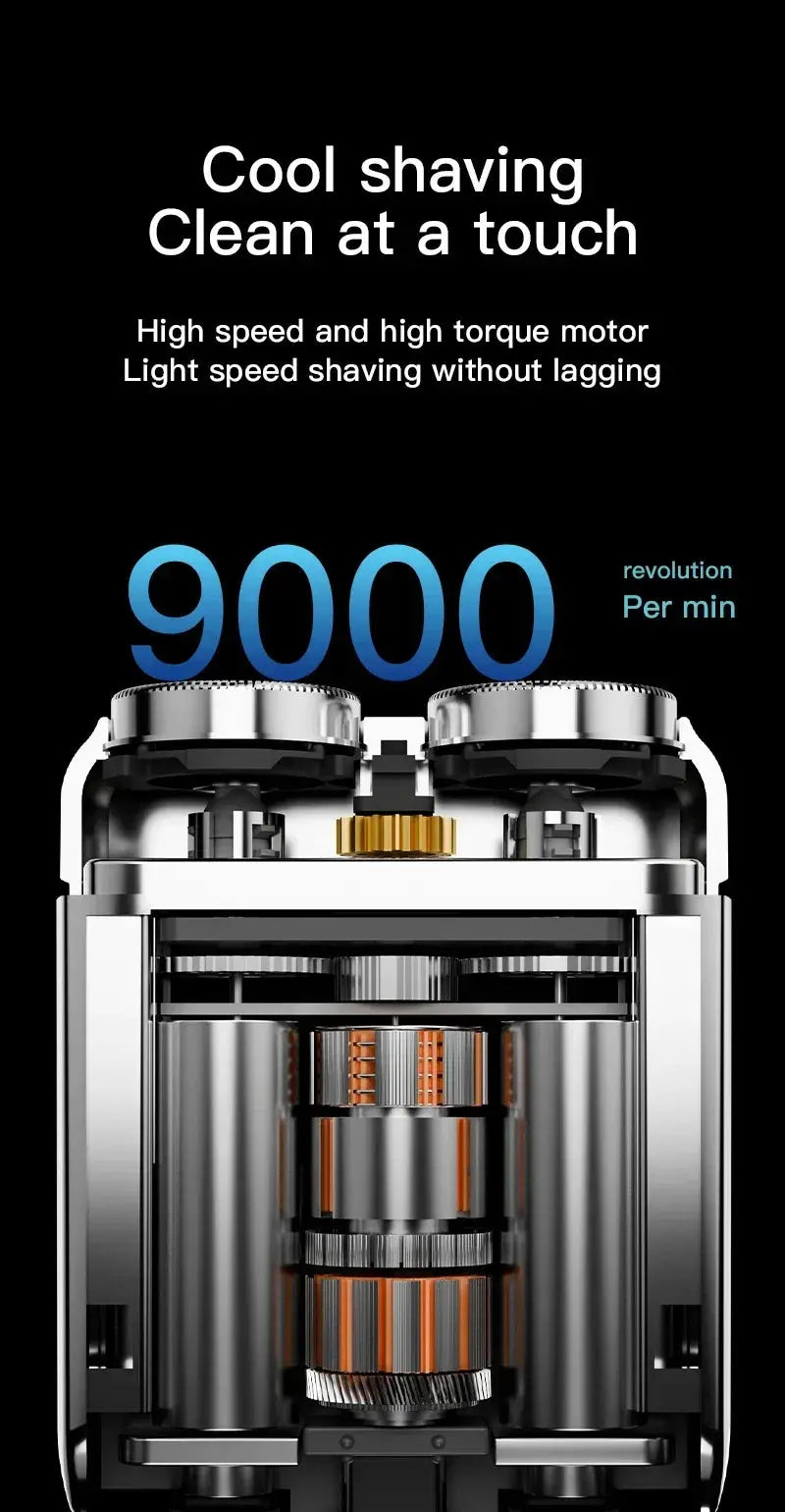 R20 Mini Electric Smart Shaver Shaver Digital Display Dual Blade Rechargeable Shaver Powerful Beard Trimmer Household Car Shaver Smart_Life_Tech