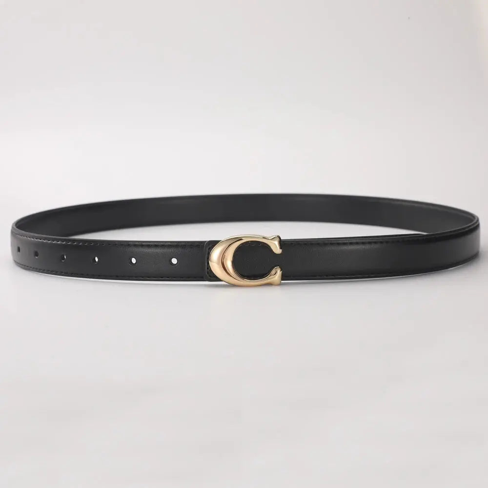 High-quality Women's Fashionable Belt C-shaped Buckle Smooth Buckle Temperament Double-sided Gift For Mother Using Belt Smart_Life_Tech