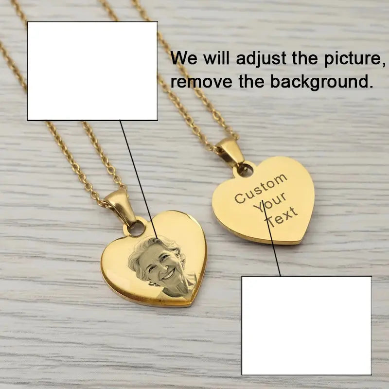 Picture Necklace Personalized for Women,Custom Photo Love Heart Projection Pendant,Customized Valentine's Day gift,gifts for mom Smart_Life_Tech