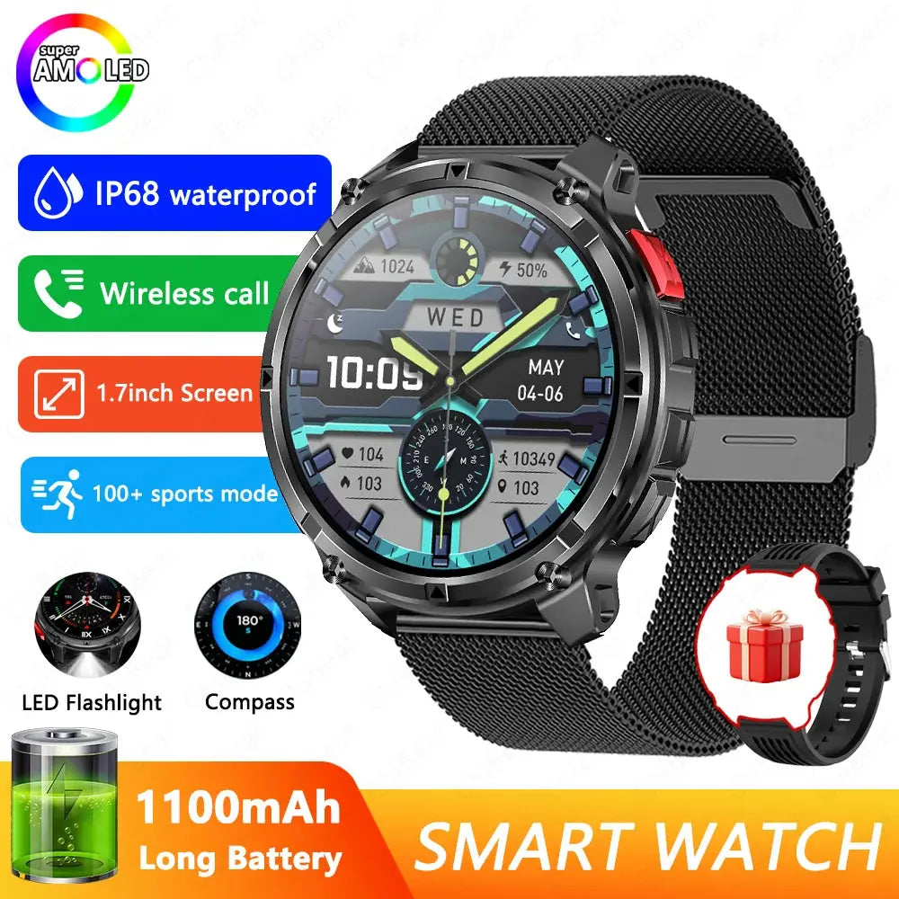 2026 New T-Rex3 Pro 1100mAh Battery Smart Watch GPS path 5ATM Waterproof Sports Run tracker Outdoors Compass Military Smartwatch Smart_Life_Tech
