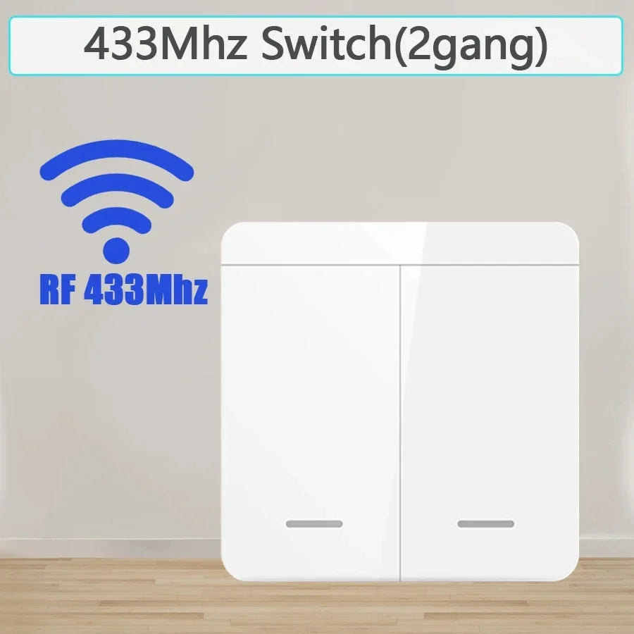 Wireless Smart Light Switch with 1/2/3 Gang RF 433MHz Remote Control Relay Receiver for Led Lamp AC 85-240V 10A DIY Module