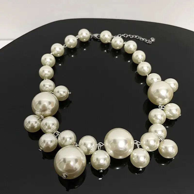Elegant Imitation Pearl Women's Necklace Big Pearls Beads Choker Necklaces Party Wedding Bride Necklace Jewelry Girls Gifts Smart_Life_Tech