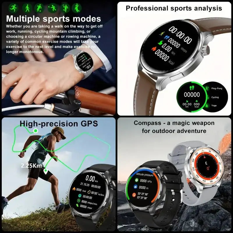 2026 New GPS SmartWatch BluetoothCall IP68 Waterproof AMOLED Screen Custom AOD Watch Face Sport Smartwatch Men Women Android iOS Smart_Life_Tech