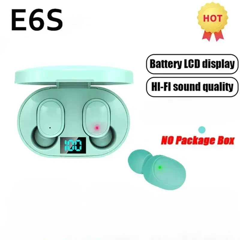 E6S Wireless Bluetooth Earphones TWS Bluetooth Headset Wireless Earbuds Noise Cancelling Earphones with Microphone Headphones Smart_Life_Tech