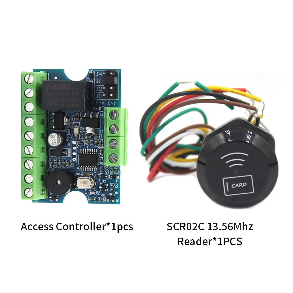 Access Control Kit Relay Access Controller Board + Mini Card Reader for Electric Lock System Wiegand 26-44& TM Card Reader Set Smart_Life_Tech