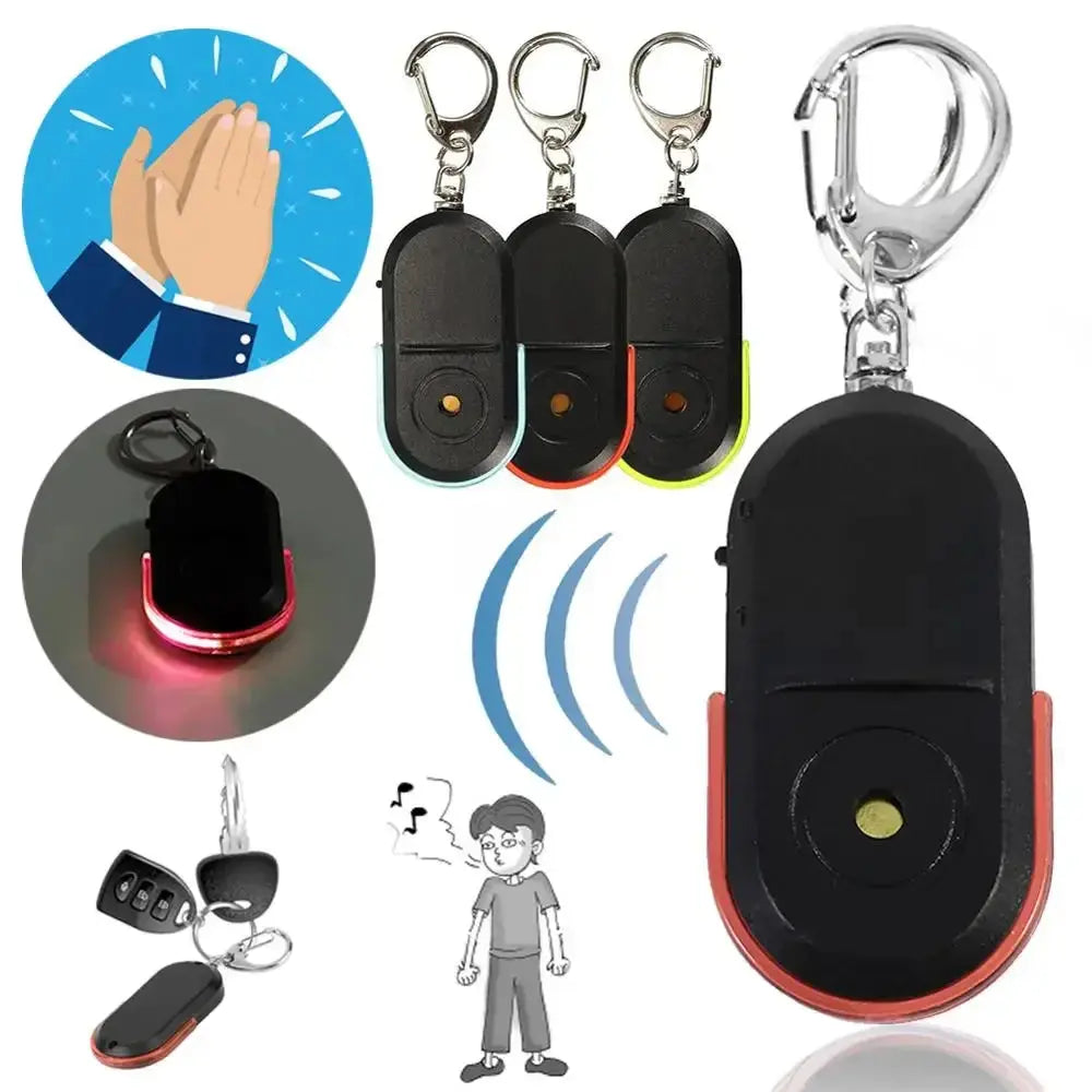 Anti-Lost Alarm Key Finder Locator Keychain Device Whistle Sound Finder LED Light Mini Anti Lost Key Finder Portable GPS Tracker Smart_Life_Tech