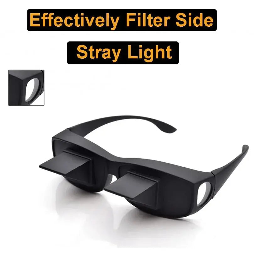 Amazing Lazy Creative Periscope Horizontal Reading Books Sit Glasses On Bed Lie Down View TV Myopia Usable Prism Spectacles Smart_Life_Tech