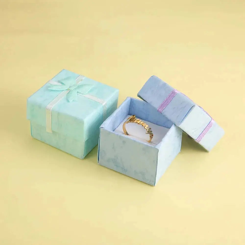 Custom Double First Name Finger Ring For Women Men Personalized Couple Family Gift Gold Color Stainless Steel Metal Jewelry Smart_Life_Tech