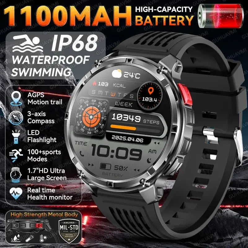 2026 New T-Rex3 Ultra 1100mAh Super Capacity Battery Adult Men Smart Watch 1.7" Large Screen Call 5ATM Waterproof Sports Watches Smart_Life_Tech