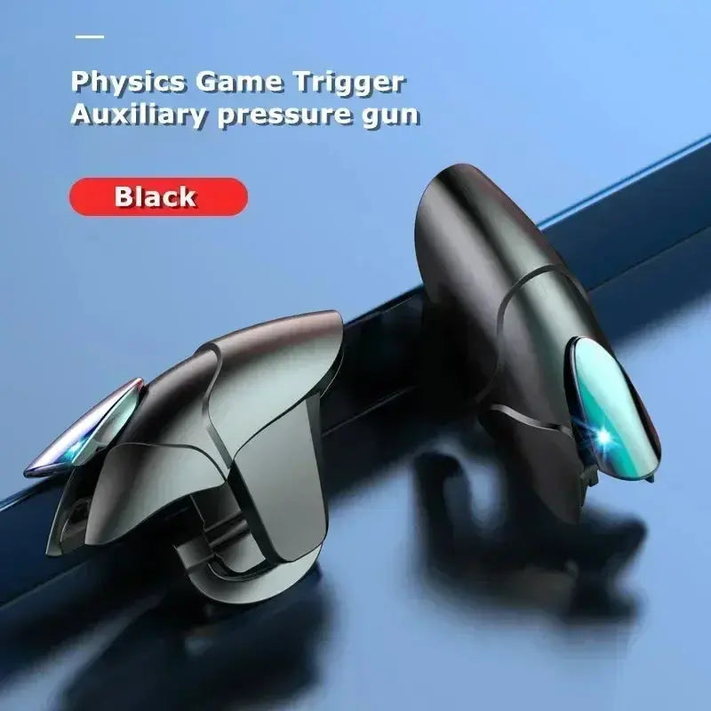 1Pair ABS Black Shark Mobile Phone PUBG Game Trigger Aim Shooting L1R1 Key Button Gamepad Joystick Controller for IPhone Android Smart_Life_Tech