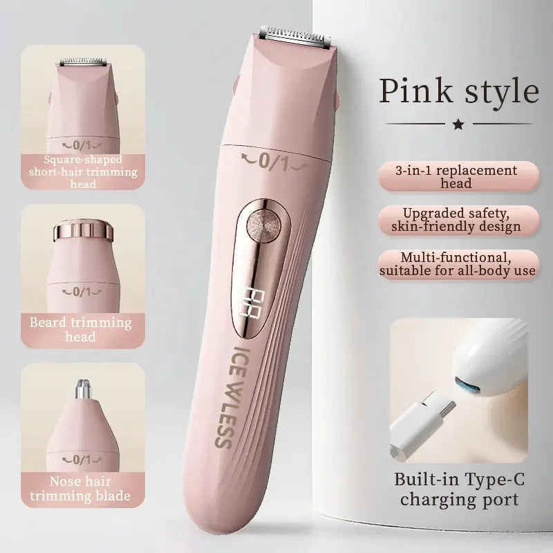 Multi functional shaver, USB charging with digital display, underarm hair removal device, women's eyebrow and nose hair trimmer Smart_Life_Tech