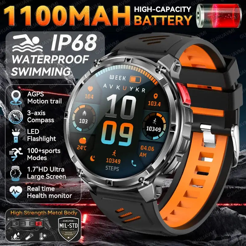 2026 New T-Rex3 Ultra 1100mAh Super Capacity Battery Adult Men Smart Watch 1.7" Large Screen Call 5ATM Waterproof Sports Watches Smart_Life_Tech