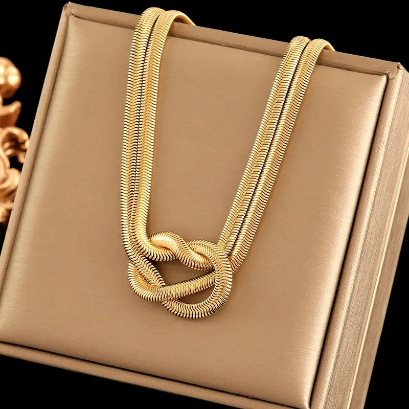 EILIECK 316L Stainless Steel Metal Chain Necklace For Women Fashion 18K Gold Plated Neck Chain Waterproof Jewelry Lady Gift Smart_Life_Tech