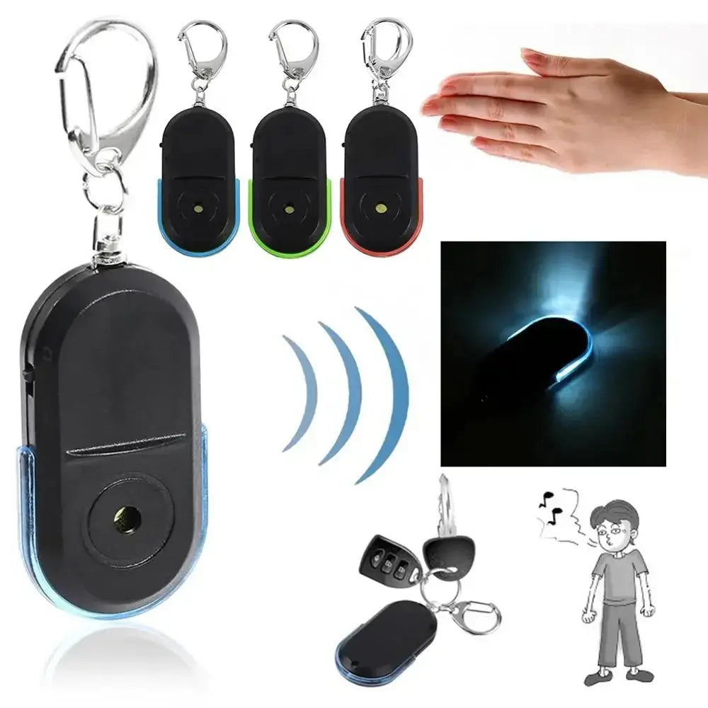 Anti-Lost Alarm Key Finder Locator Keychain Device Whistle Sound Finder LED Light Mini Anti Lost Key Finder Portable GPS Tracker Smart_Life_Tech