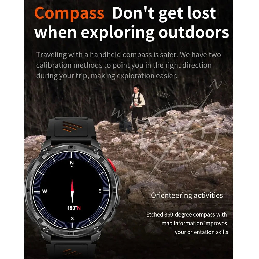 2026 New T-Rex3 Pro 1100mAh Battery Smart Watch GPS path 5ATM Waterproof Sports Run tracker Outdoors Compass Military Smartwatch Smart_Life_Tech