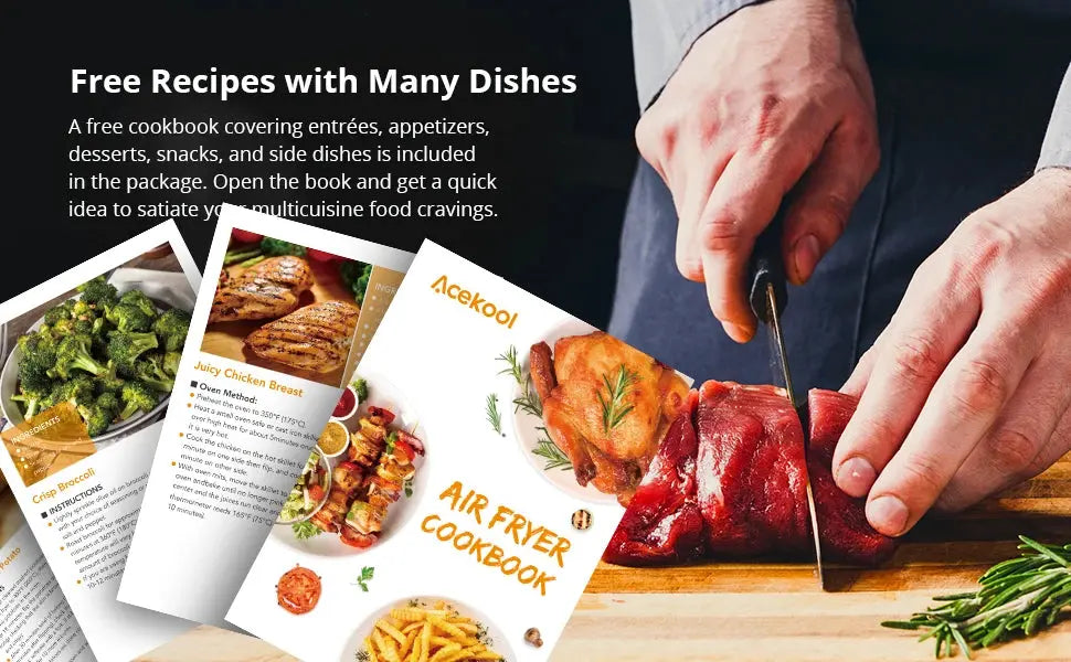 Air Fryer Oven Digital Large 7.7L Rapid Air Circulation,Air Fryers With Touch Screen Viewable Window Dishwasher Safe Accessories Smart_Life_Tech