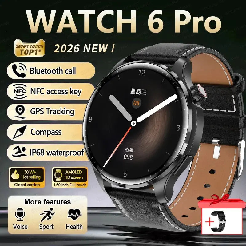 2026 New GPS SmartWatch BluetoothCall IP68 Waterproof AMOLED Screen Custom AOD Watch Face Sport Smartwatch Men Women Android iOS Smart_Life_Tech