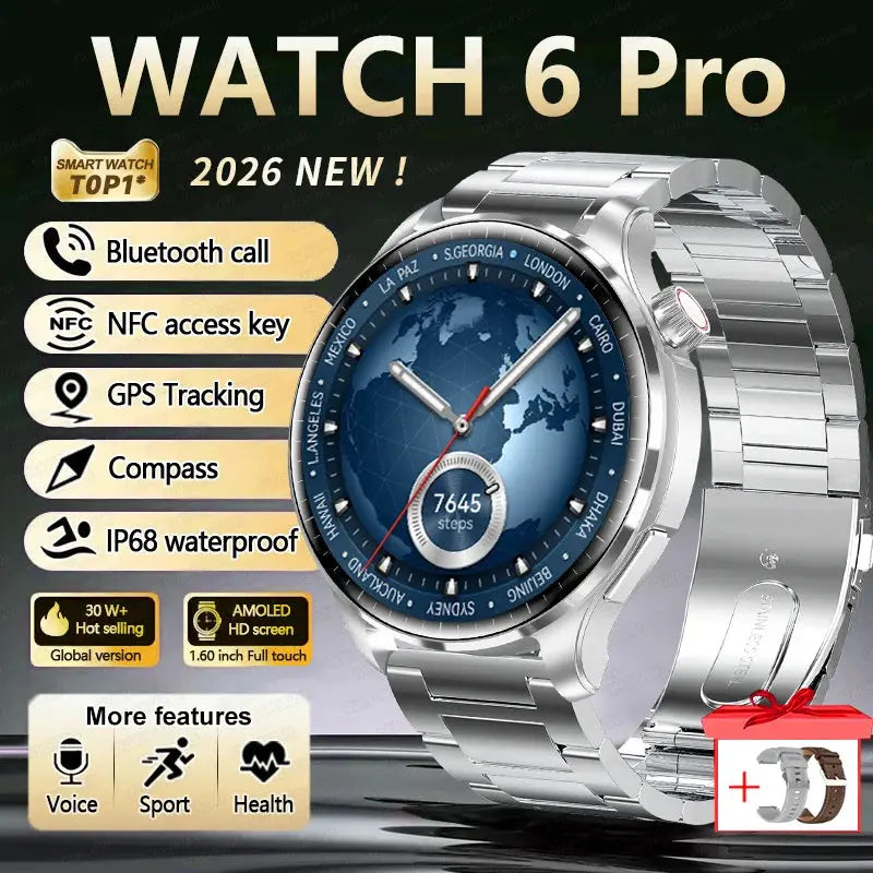 2026 New GPS SmartWatch BluetoothCall IP68 Waterproof AMOLED Screen Custom AOD Watch Face Sport Smartwatch Men Women Android iOS Smart_Life_Tech