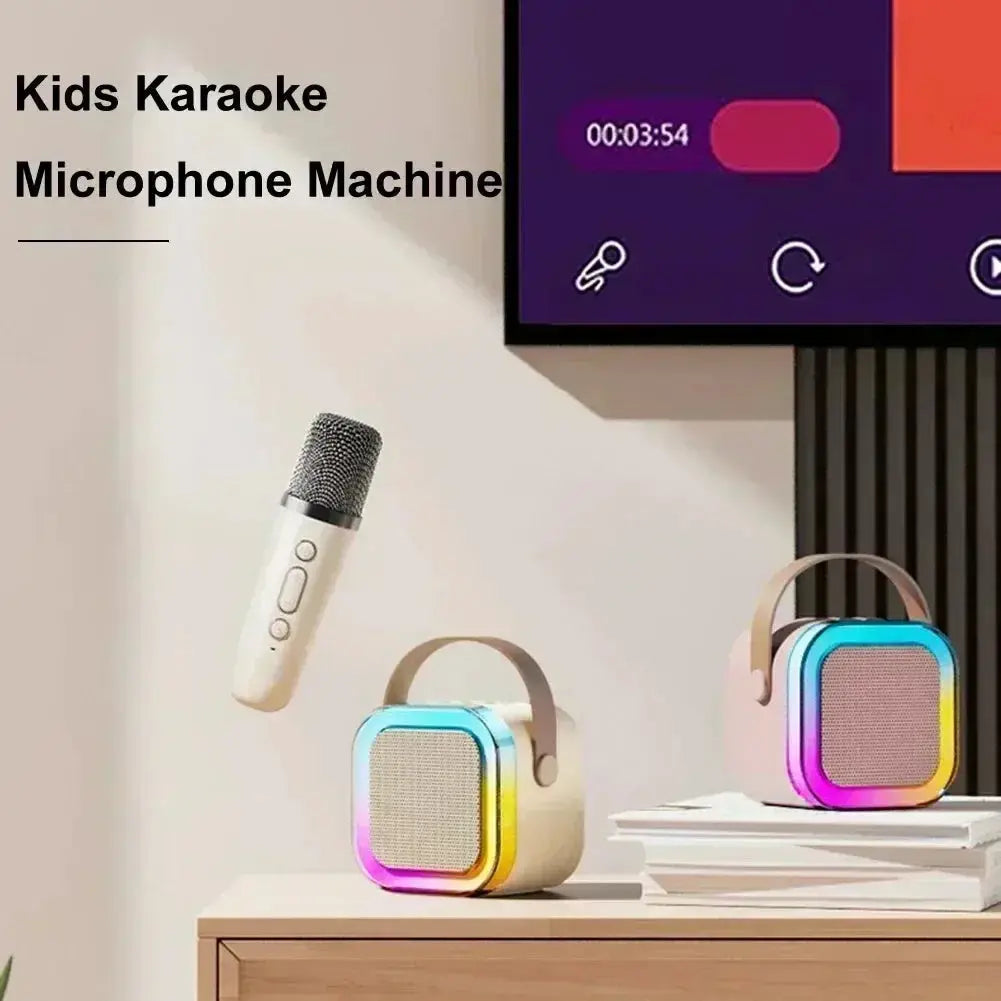 NEW Hot K12 Bluetooth Speaker Portable Home Cute Karaoke Mini Wireless Audio with Microphone K Song Family Singing Machine Smart_Life_Tech